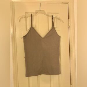 WOMENS BUCKLE RED BY BKE TAUPE TANK SKINNY STRAP CRISCROSS BACK MEDIUM